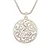 Alvdis Circle Style Crystal Long Sweater Chain Pendant Necklace, 32