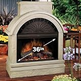 Scottsdale Outdoor Electric Fireplace with 91.4 cm (36-in.) Insert Ambiance Only - No Heat Built-in Speakers, CD Player and MP3 Input