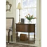 IMAGE OF Powell Warm Cherry Demilune Console Table