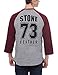 Stone Feather Men's Color Block Crewneck Cotton Fleece Raglan Sweatshirt