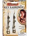 Steampunk key earrings