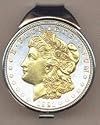 Morgan Silver Dollar (1878 - 1921) Two Tone U.S. Coin Spring Loaded Money Clip