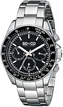 SO & CO New York Men's 5010B.1 Monticello Stainless Steel Day and Date Tachymeter Watch