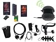 iShoppingdeals - Clear Crystal Case + Black Soft Skin + Rechargeable Speaker + Car Charger + AC Travel Charger + USB Data Cable + 3.5mm Audio Cable + Screen Protector + Armband + Beltclip + Fishbone Keychain for Microsoft Zune HD 16GB 32GB
