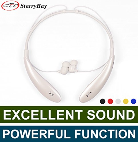 Starrybay® Hbs-800 Ambient Noise Cancelling Wireless Bluetooth 4.0 Headset Headphones Black (White)