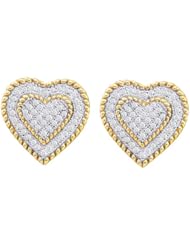 0.33CT-DIA HEART EARRINGS