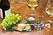 CounterArt Wine Bottle Shaped 12-1/2-Inch Glass Cheese Board with Spreader Knife, Chalkboard