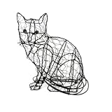 Buxus-Figur Katze Drahtgestell Buchsbaum Formschnitt