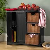 Sideboard With Wicker Drawers - Black Southern Enterprises Ka9463