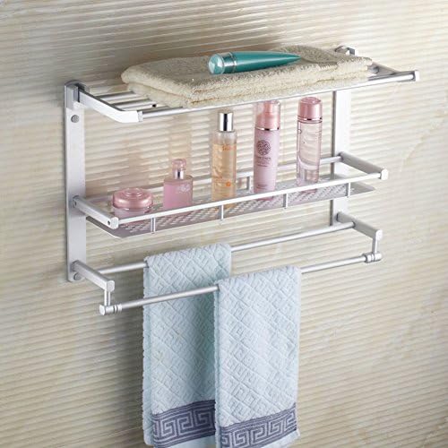 Space aluminum Towel rack/Bathroom multi-purpose storage rack/ folding racks-A