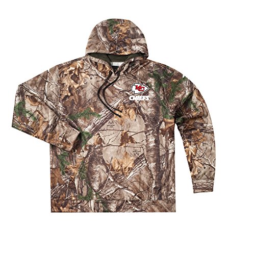 NFL Kansas City Chiefs Boys Champion Realtree Xtra Polyester Tech Fleece Pullover, X-Large, Camo