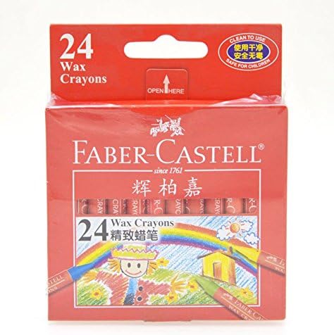 Art School Accessory FABER-CASTELL 24 Colors Erasable Crayons, Drawing Colours