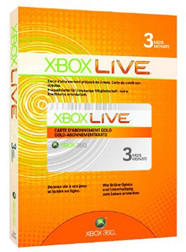 Childrens Toyshop  Video Games : Xbox Live 3-Month Gold Membership Card (Xbox 360)