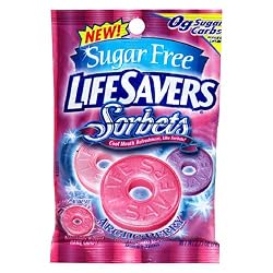 LifeSavers Sugar Free Sorbets, Arctic Berry Hard Candy, 2.75-Ounce Bags (Pack of 12)