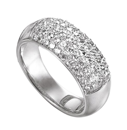 Merii Damen-Ring 925 Sterlingsilber rhodiniert Zirkonia wei&szlig; Gr. 60 (19.1) M0415R/90/03/60 Preisvergleich