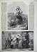 1856 CHILDREN PLAYING DOG OLD MAN WOMAN HOUSE GRANT