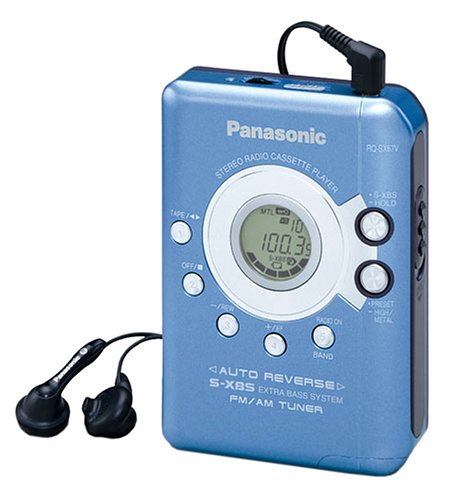 Panasonic RQ-SX67VEG-A tragbarer Kassettenspieler mit Radio blau