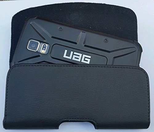 FOR SAMSUNG GALAXY NOTE 3/4 NOTE EDGE BELT CLIP LEATHER HOLSTER FITS A UAG HYBRID CASE ON PHONE (KPOORAN BRAND) (TM)