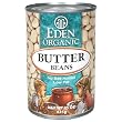 Eden Organic Canned Beans, Butter, 15-Ounce Cans (Pack of 12)