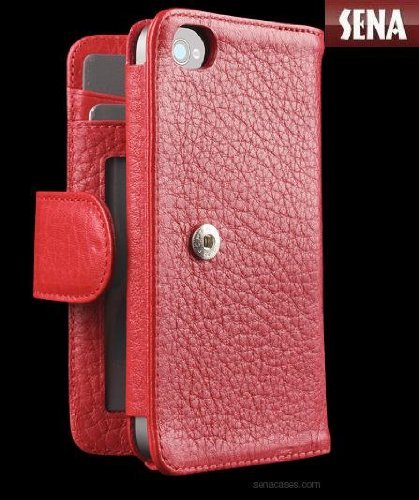SENA Walletbook case for iPhone 4/4S Red