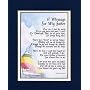 "A Message For My Father" (From A Daughter) 8x10 Poem, Double-matted in Navy/White And Enhanced With Watercolor Graphics.