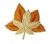 Hand enameled fall maple leaf brooch
