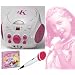 Karaoke Princess EKG77 Stereo Boombox Party Pack, CD Player + Karaoke Machine - with Kids Girls karaoke microphone + FREE Disney Princess Graphics CD G+ (Connect to a TV) by Easy Karaoke - PINK