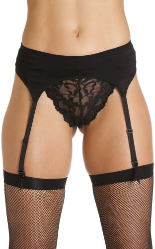 Silky 4-Strap Satin Suspender Belt