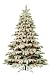 Barcana 7 1/2-Foot Flocked Silver Tip Christmas Tree with 1000 Multi and Clear Mini and Remote Control
