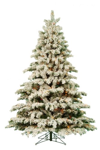 Barcana 7-1 2-Foot Flocked Silver Tip Christmas Tree with 1000 Multi and Clear Mini and Remote Control