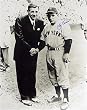 Yogi Berra New York Yankees Signed 8X10 Photo - Yogi With Babe Ruth - Authentic Autographed