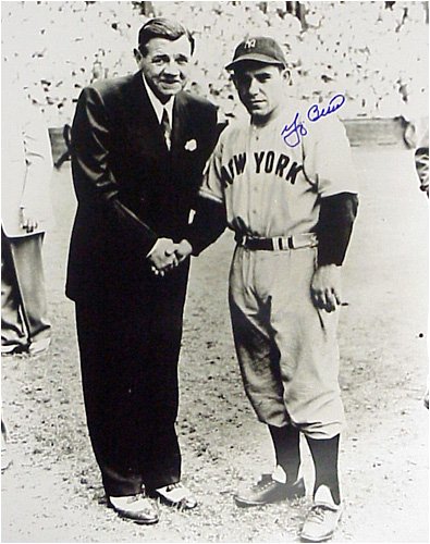 Yogi Berra New York Yankees -with Babe Ruth- 16x20 Autographed Photograph