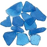 Decorative Accent Glass 1lb Mesh Bag-Dark Blue