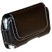 Premium Horizontal Leather Pouch for Motorola RAZR V3, Samsung T629, T809, A900