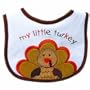 Luvable Friends Thanksgiving Embroidered Bib, My Little Turkey