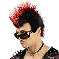 Women's Faux-Hawk Wig - Black/ Red