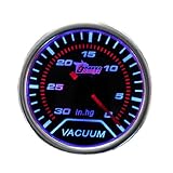 NEW UNIVERSAL 52mm LED SMOKE LEN INDICATOR CAR MOTOR VACUUM GAUGE