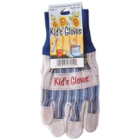 Leather and Cotton Gardening Gloves-Size Medium