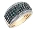 White and Blue Diamond Ring 1.50 Carat (ctw) in 10K Yellow Gold