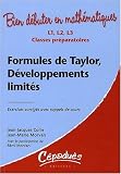 Formules de Taylor, D�veloppements Limites - Exercices Corriges avec Rappel de Cours