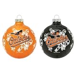 MLB Baltimore Orioles Traditional 2 5/8" Ornament Set in Primary and Secondary Team Color
