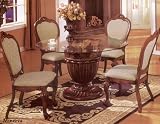 Delightful Minerva Table w/Glass Top, Side Chair