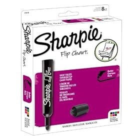 Sharpie Flip Chart Markers, 8 Colored Markers(22478)