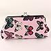 Wallet,toraway Lady Vintage Butterfly Mini Hasp Coin Purse Wallet Clutch Bag (Pink)