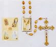 Specialty Rosary - Pilgrim's Rosary - Maria Light The Way Prayer - 7mm Olive Wood Beads - IMPORTED FROM ITALY