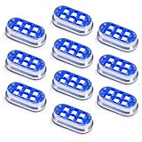 60 LED Universal Motorcycle Accent Neon Underglow Light Kit - 10 Pods - Blue