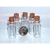 Miniature Glass Bottles with Cork: EACH, BOTTLE, 1-3/8 inch tall (Quantity of 5)