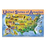 Melissa & Doug Deluxe Wooden USA Map Puzzle