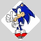Car Window Sign of Sonic the Hedgehog Thumbs Up