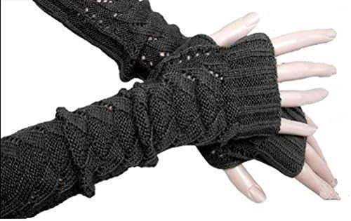 Ascetic Tour Lady Girl Stretchable Weave Knit Arm Warmer